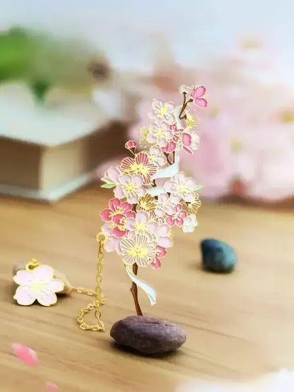 Talking with Flowers Metal Bookmark