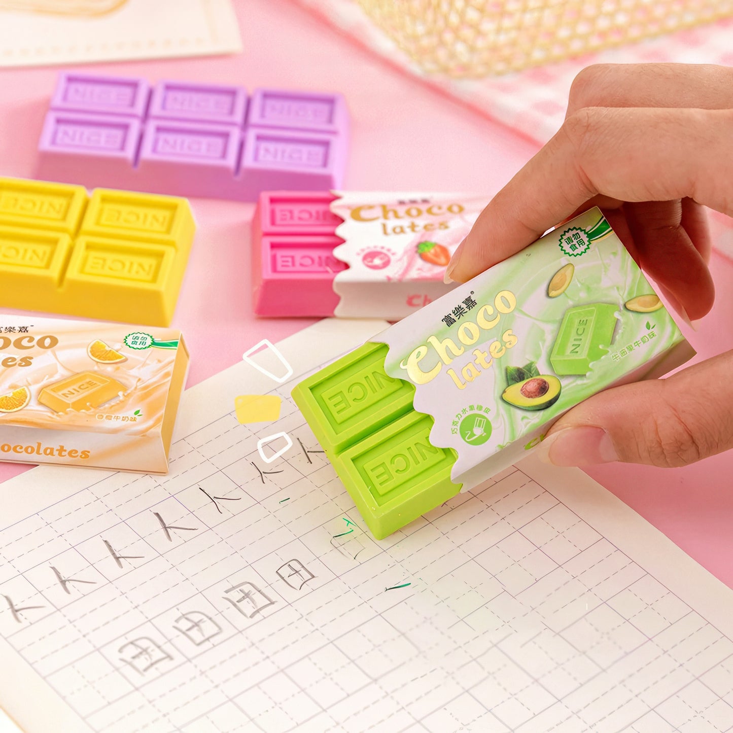 Chocolate and Cookie Shaped Erasers