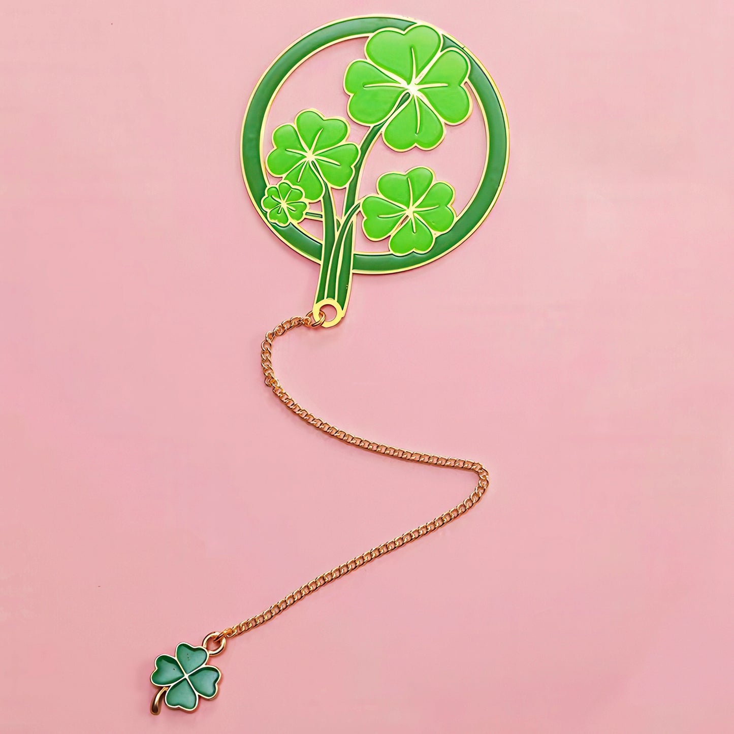 Exquisite Flower Enamel Metal Bookmark