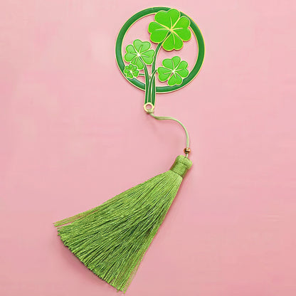 Exquisite Flower Enamel Metal Bookmark