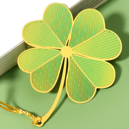 Leaf and Flower Shaped Metal Bookmark