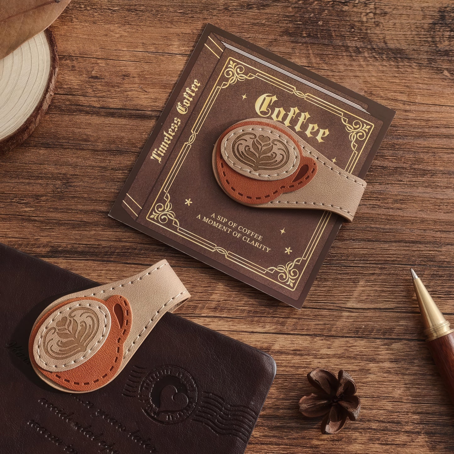 Timeless Magnetic Leather Bookmark