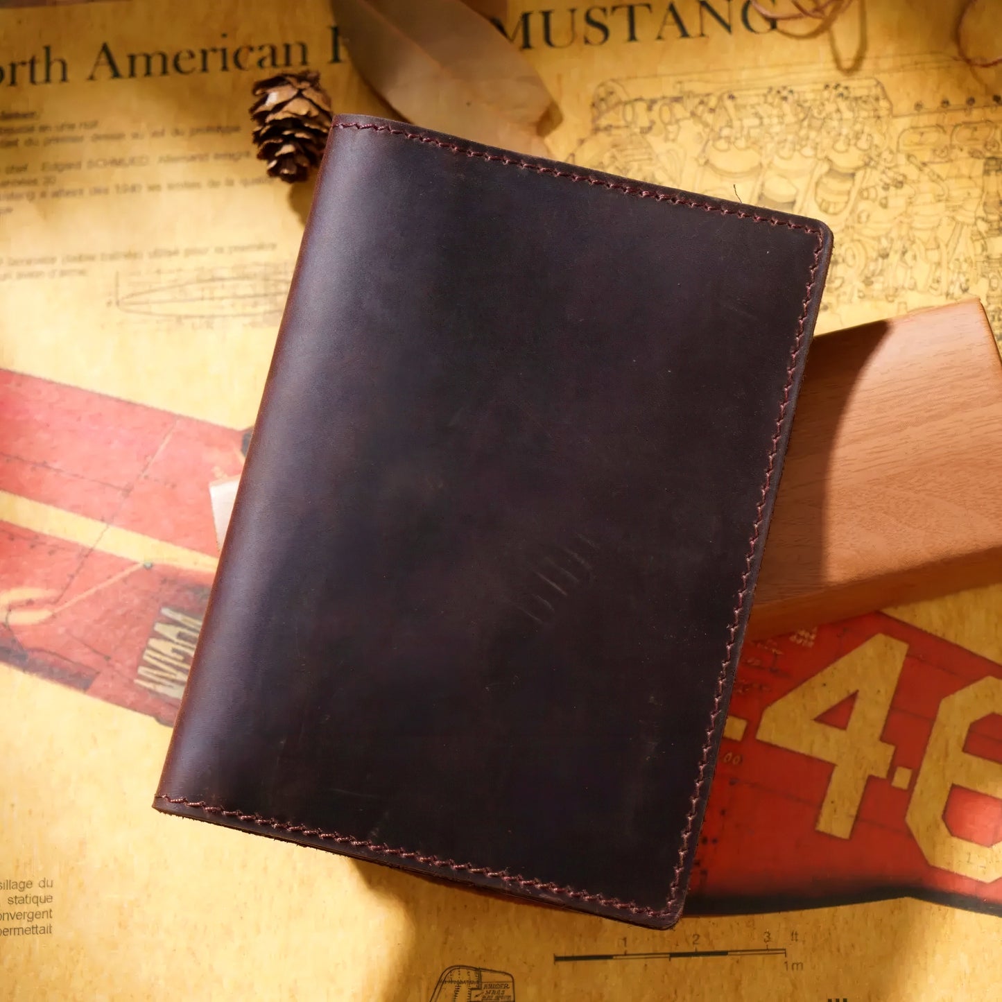 Dyed Cowhide Multifunctional Passport Holder