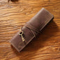 Dyed Cowhide Roll Up Pencil Case
