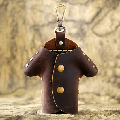 Dyed Cowhide T-shirt Shaped Key Case