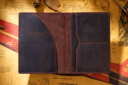 Dyed Cowhide Multifunctional Passport Holder
