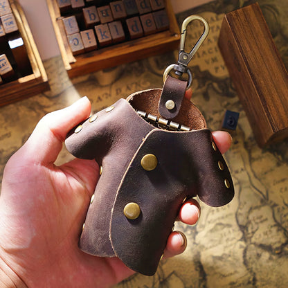 Dyed Cowhide T-shirt Shaped Key Case