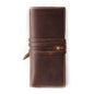 Retro Cowhide Multi Compartments Pencil Bag
