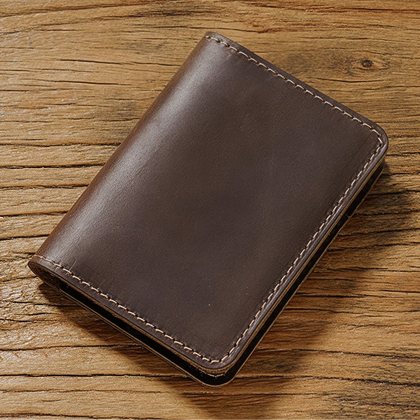 Dyed Cowhide Card Holder Wallet