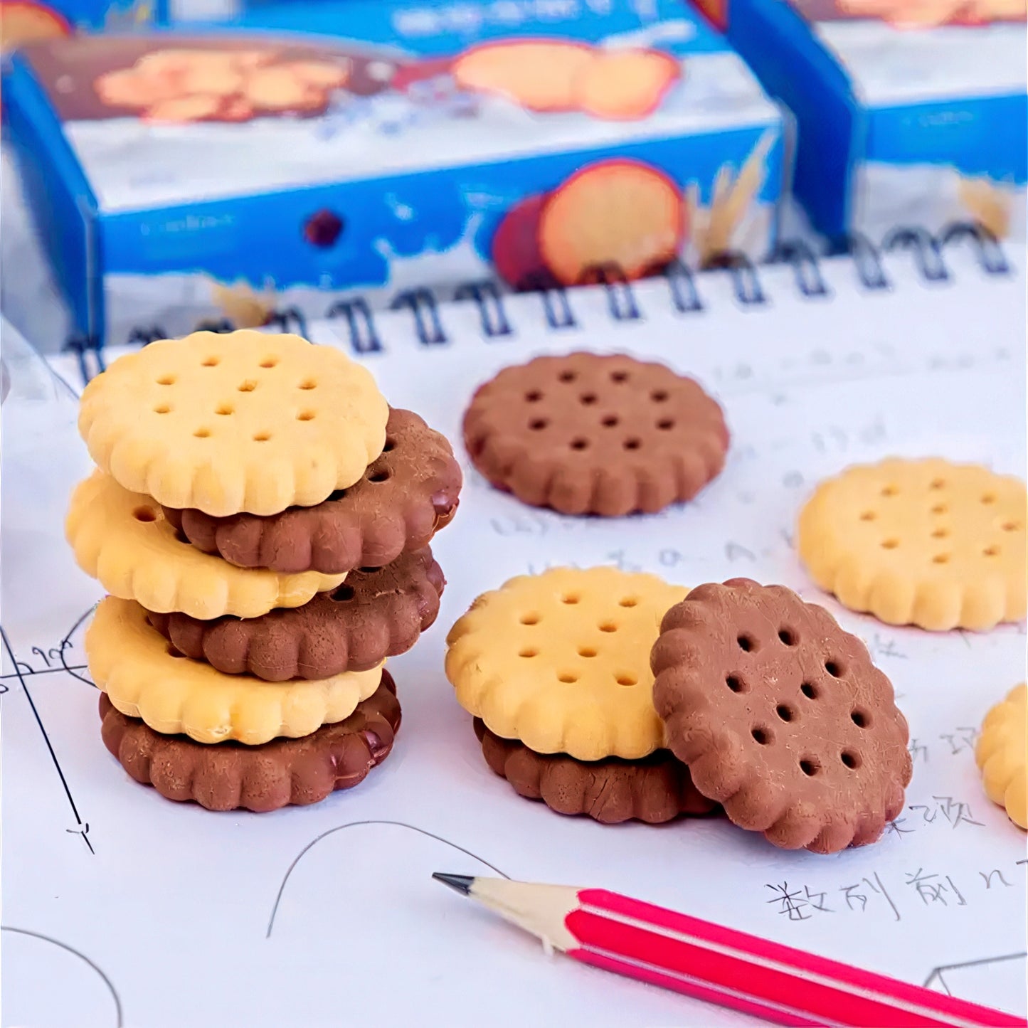Chocolate and Cookie Shaped Erasers