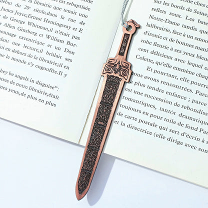 Ancient Chinese Sword Shaped Metal Bookmark