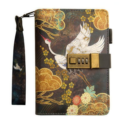 Retro Chinese Style Loose-leaf Notebook with Combination Lock
