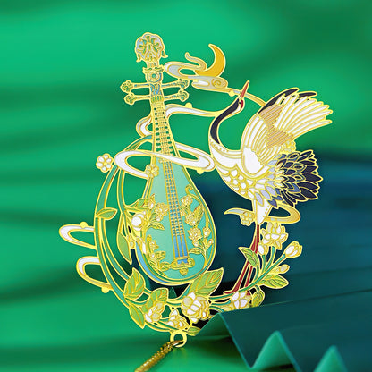 Oriental Fortune Creatures Themed Metal Bookmark