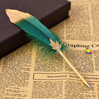 Retro Colored Feather Ballpoint Pen