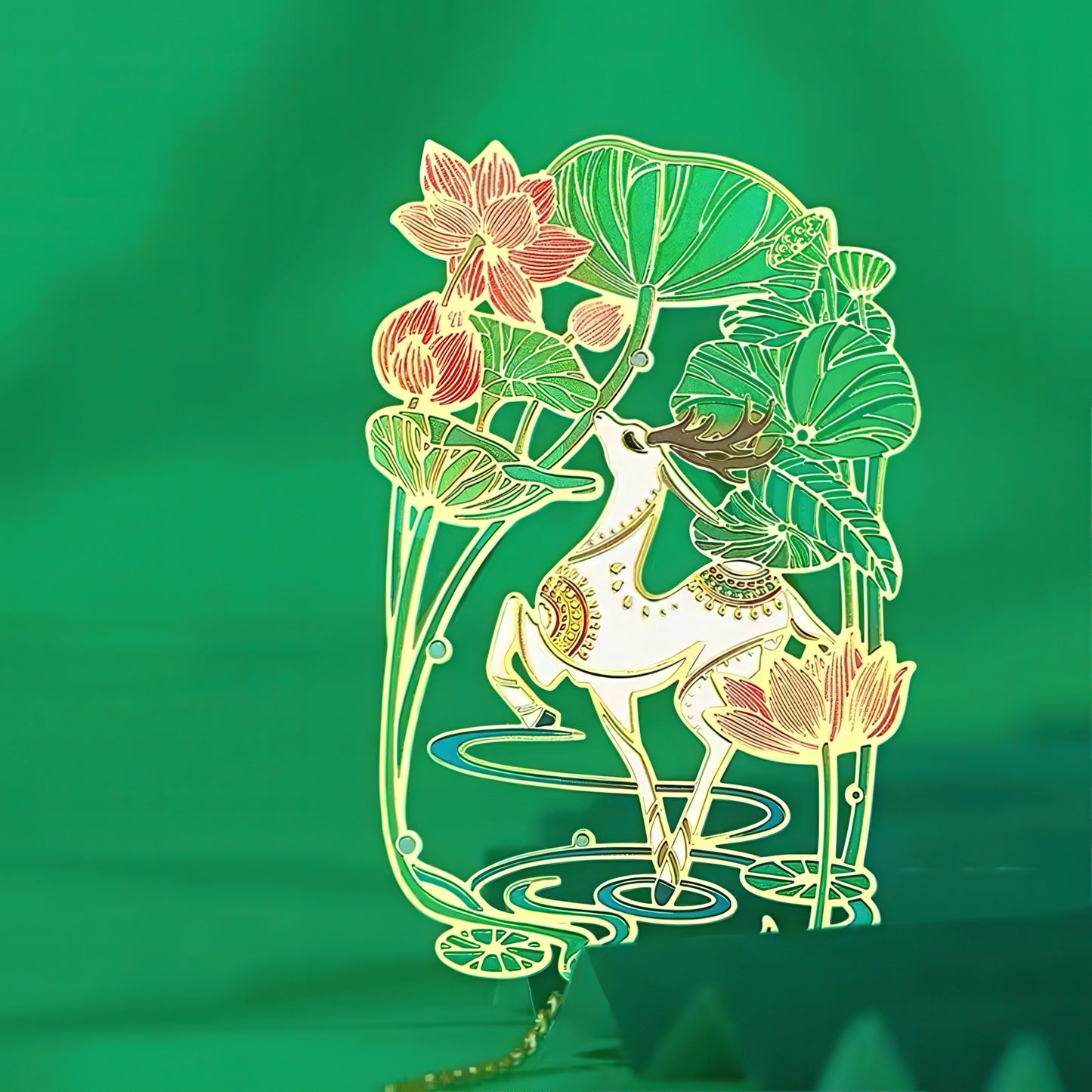 Oriental Fortune Creatures Themed Metal Bookmark