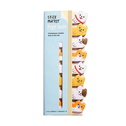 Cute Animals Peeping Out Sticky Index Tabs