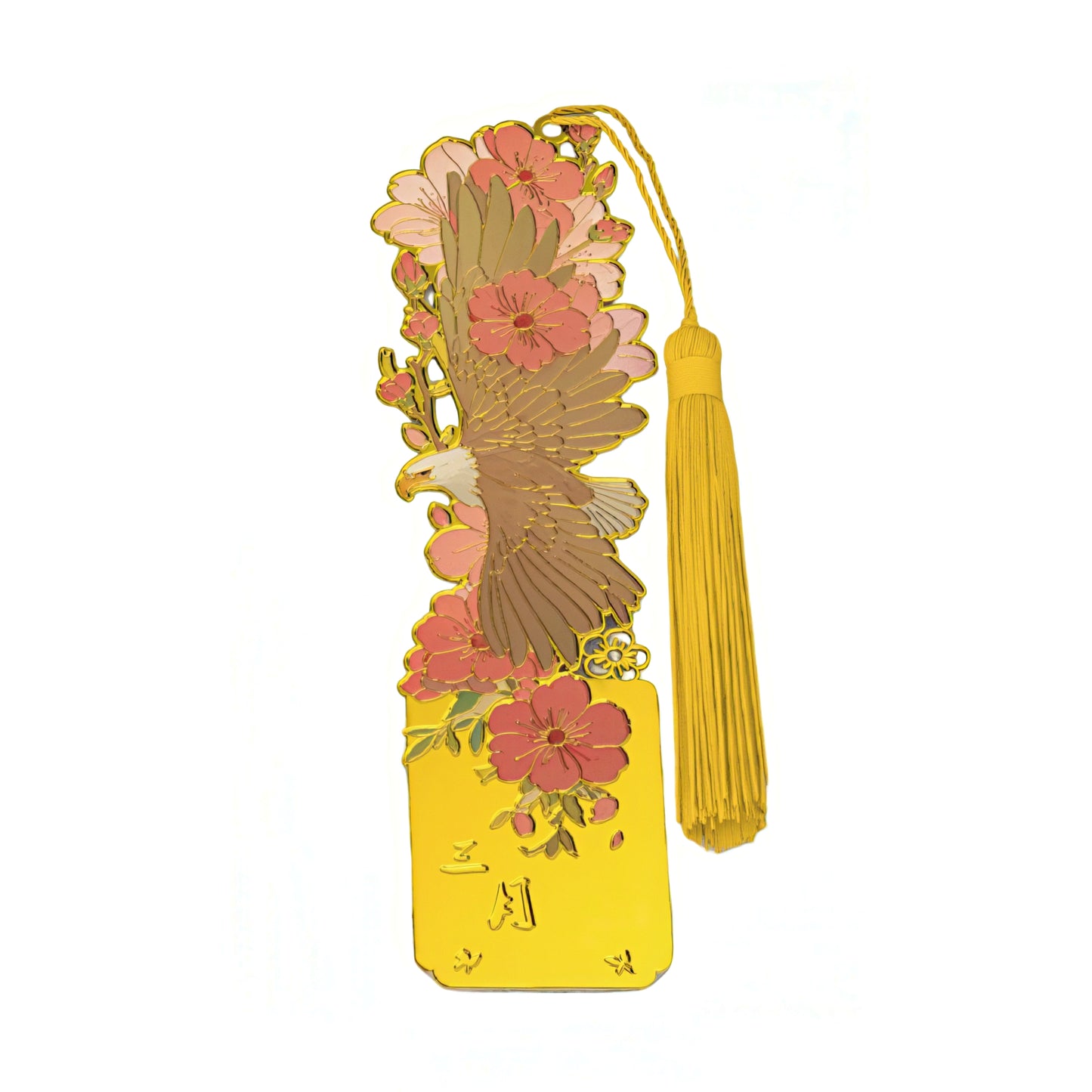 Birds and Flowers Themed Metal Bookmark