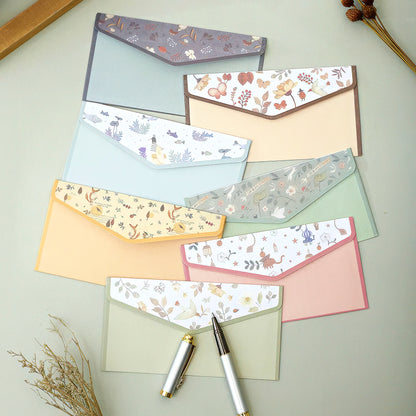 Retro Floral Theme Envelope Set