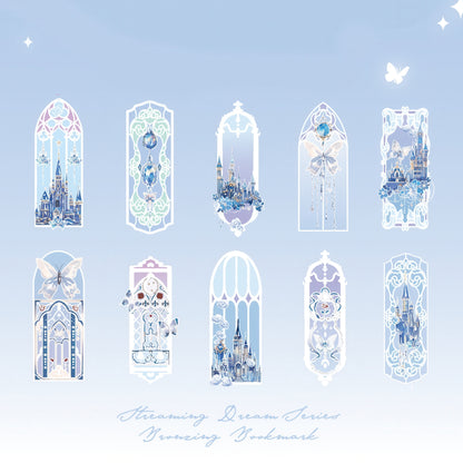 Vintage Floral Themed PVC Bookmark Set