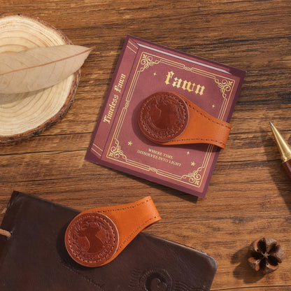 Timeless Magnetic Leather Bookmark