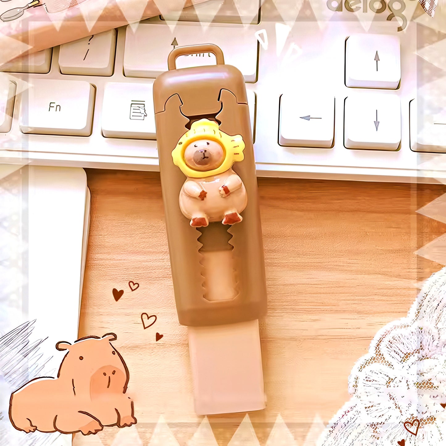 Capybara Themed Retractable Eraser