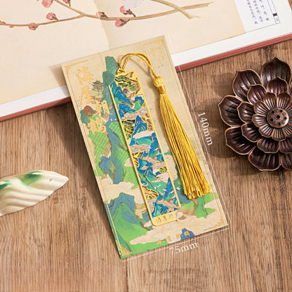 Ancient Chinese Painting Metal Bookmark