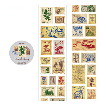Retro Postage Stamp Sticker Roll