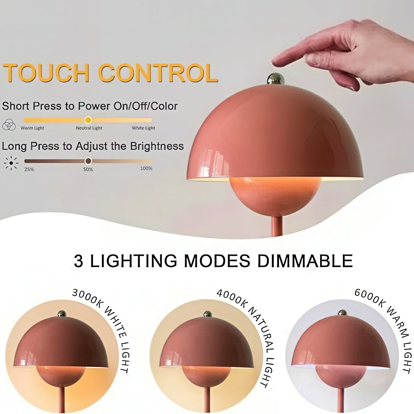 Mushroom Rechargeable LED Table Lamp