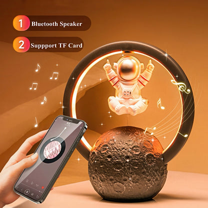 Floating Astronaut Bluetooth Speaker with Ambient Lighting