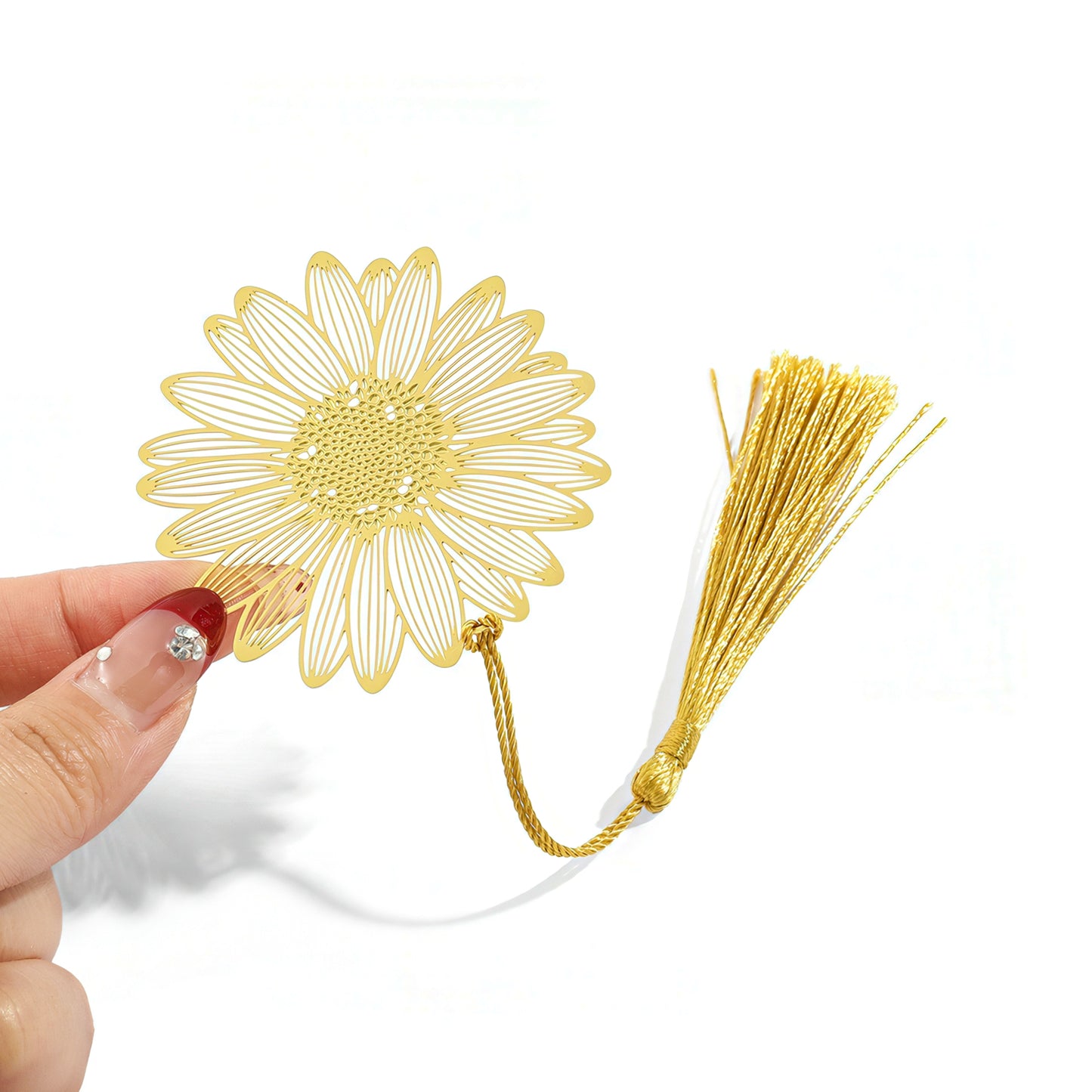 Rose Gold Flower Shaped Metal Bookmark