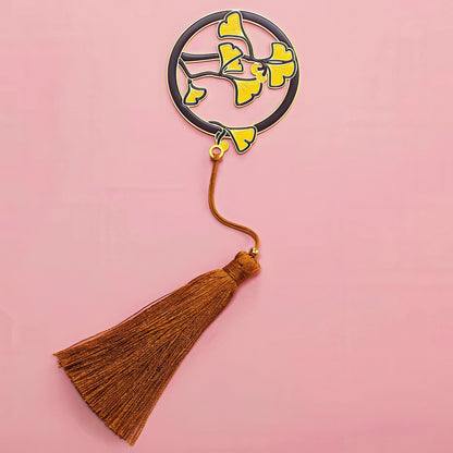 Exquisite Flower Enamel Metal Bookmark