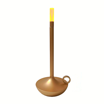 Rechargeable LED Table Lamp with Vintage Candle Design