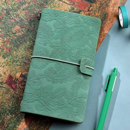 Morandi Color Floral Embossed Notebook