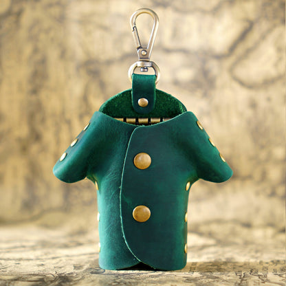 Dyed Cowhide T-shirt Shaped Key Case