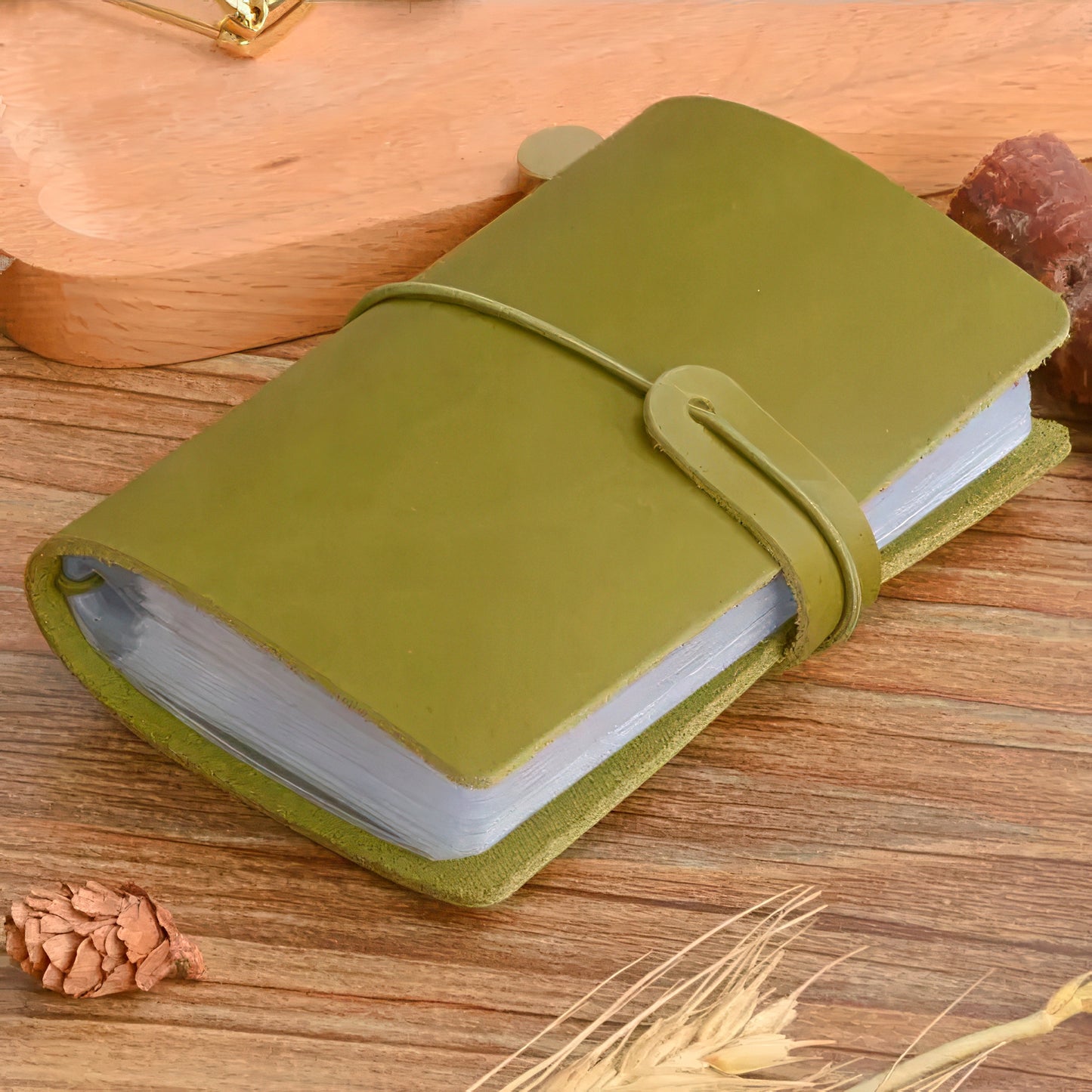 Dyed Leather Business Card Organizer