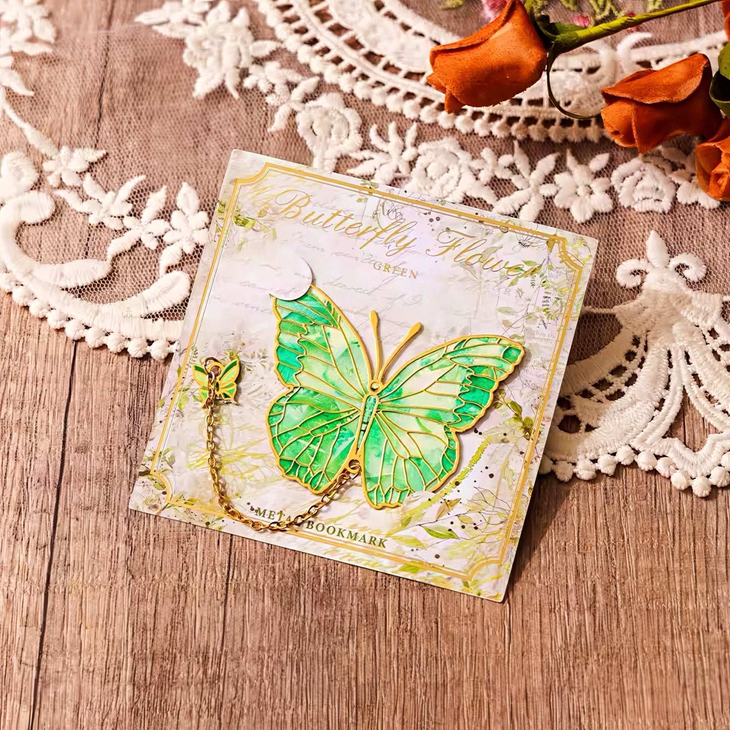 Colorful Butterfly Metal Bookmark