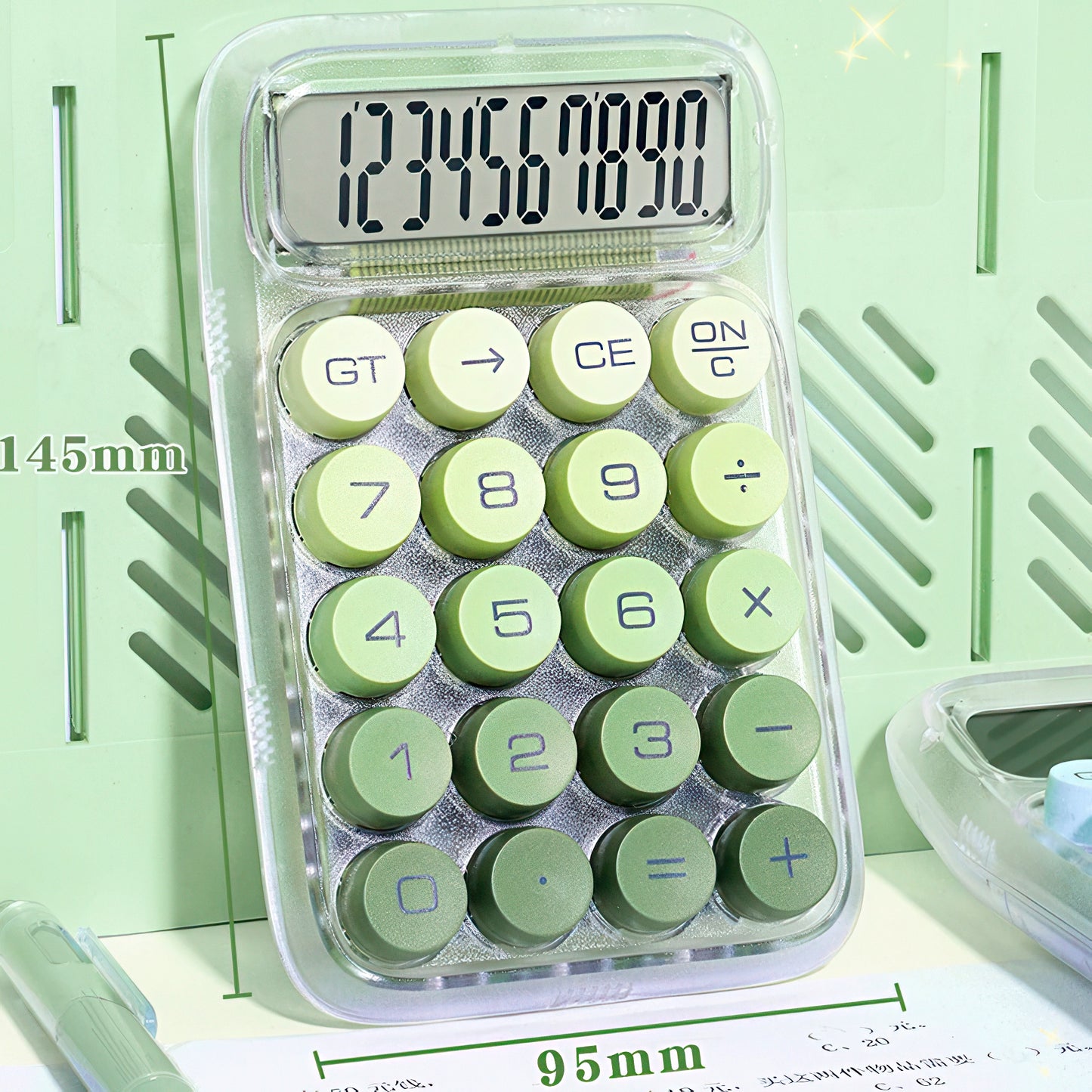 Transparent Calculator with Gradient Color Buttons