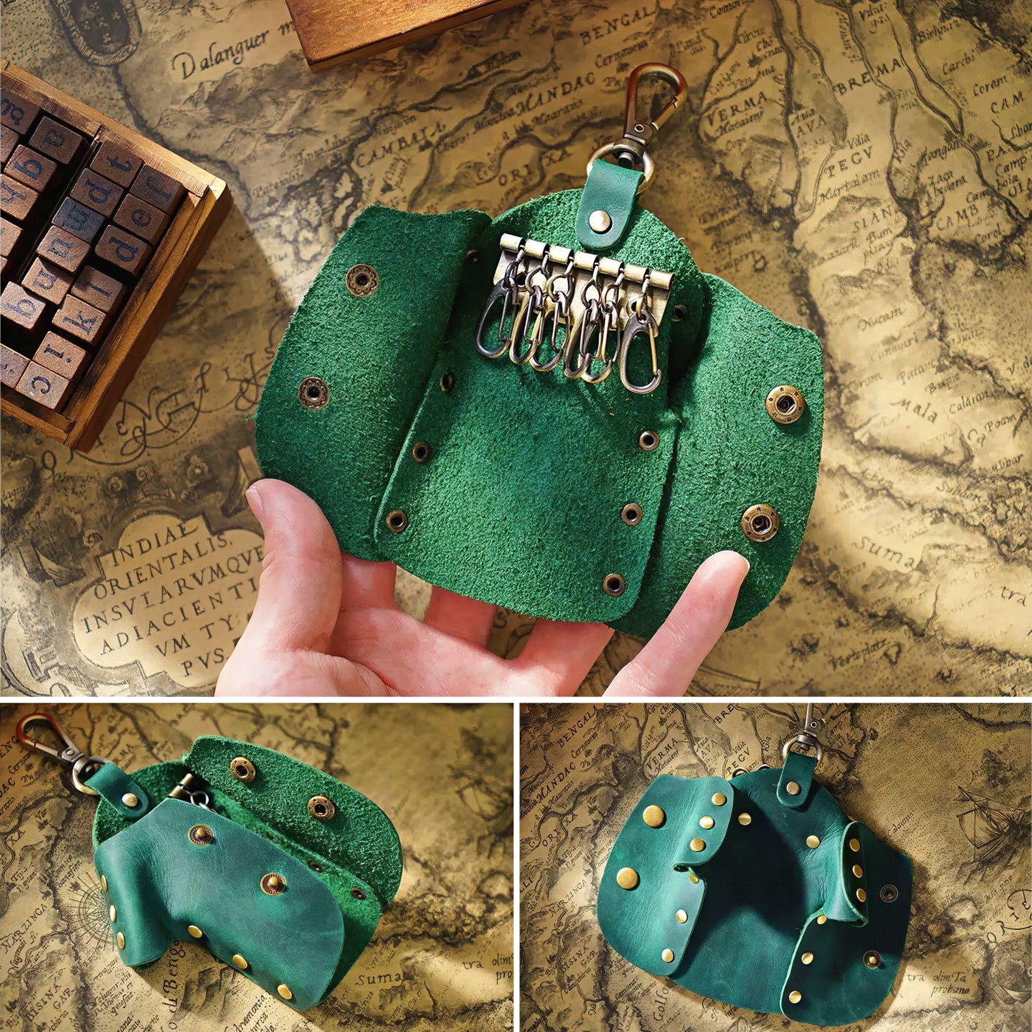 Dyed Cowhide T-shirt Shaped Key Case