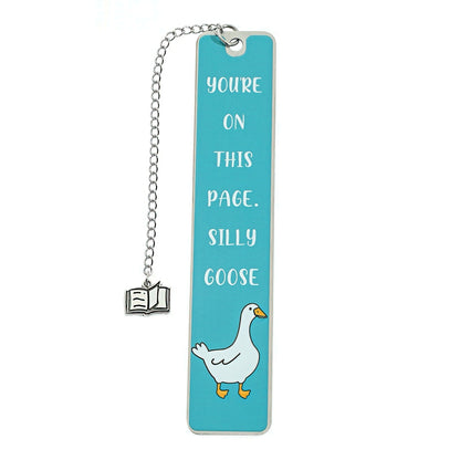 Cute Silly Goose Stainless Steel Bookmark