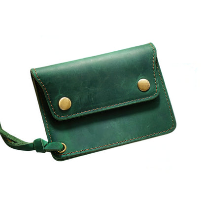 Dyed Cowhide Multifunctional Zipper Wallet
