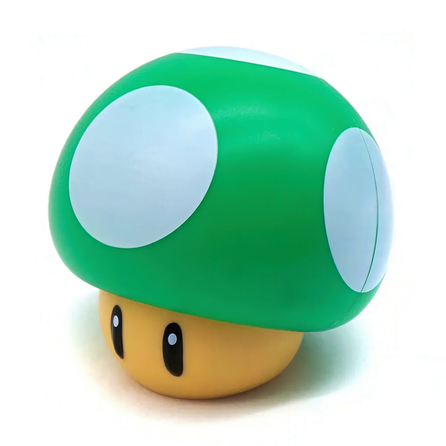 Super Mario green mushroom lamp on a white background