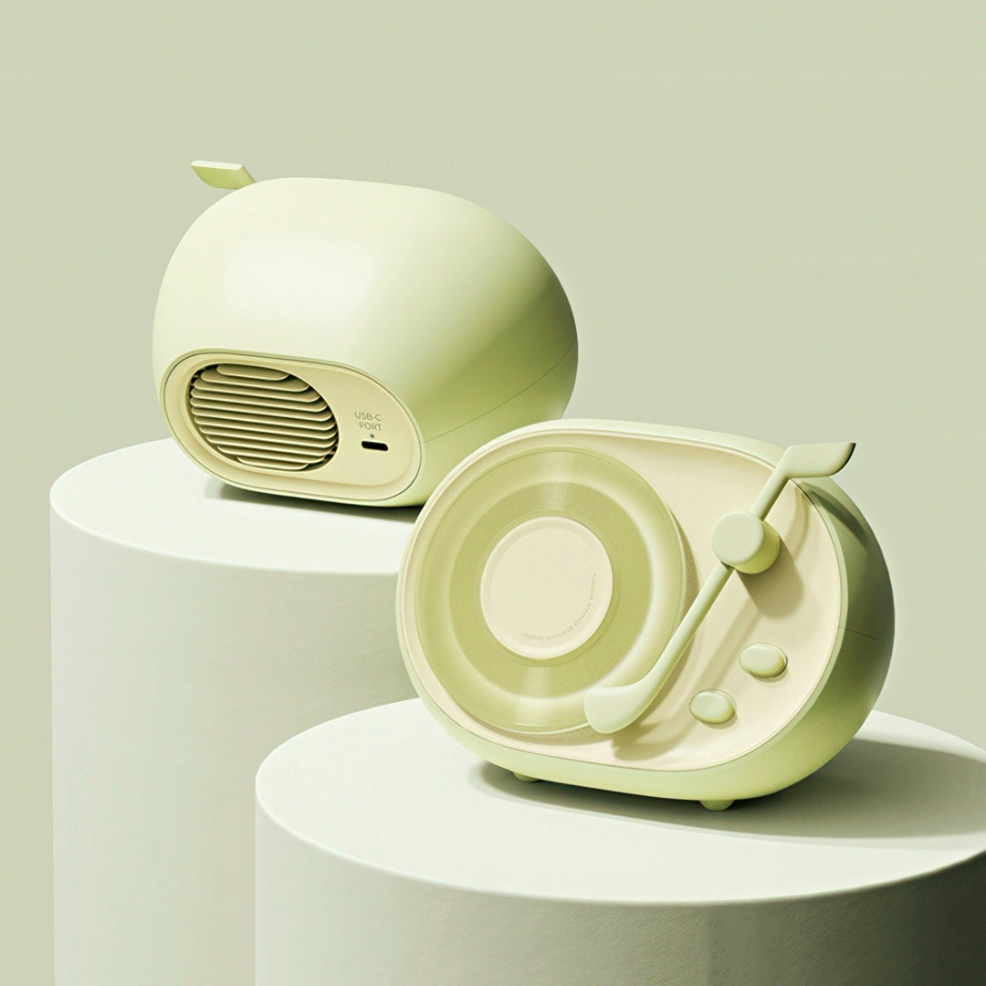 Cute Portable Bluetooth Speaker with Record Player Design