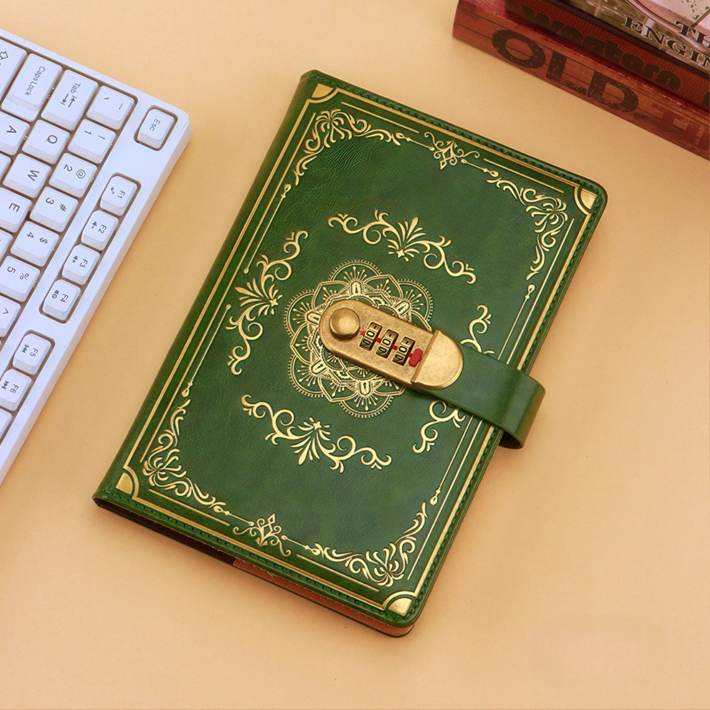 A5 Vintage Style Notebook with Combination Lock