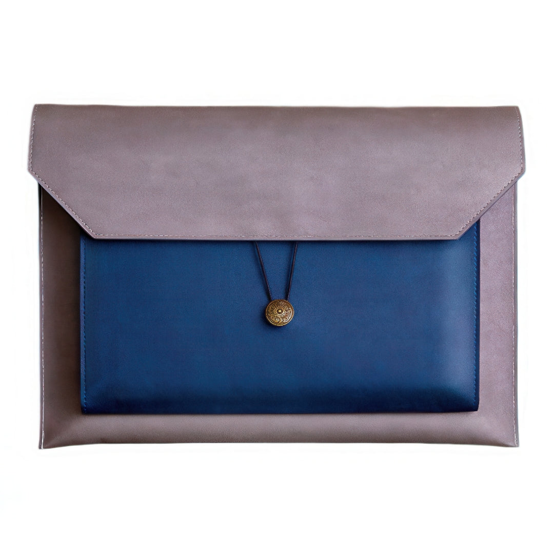 Retro Faux Leather Multi Compartment Document Bag