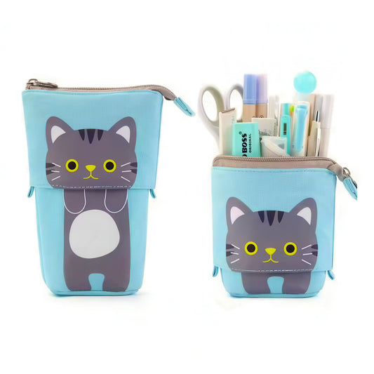 Cute Animal Retractable Stand Up Pencil Case