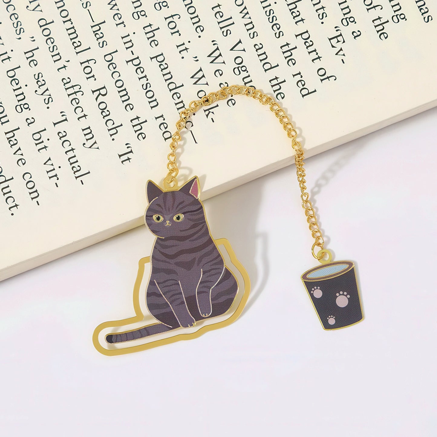 Cute Cat Metal Bookmark