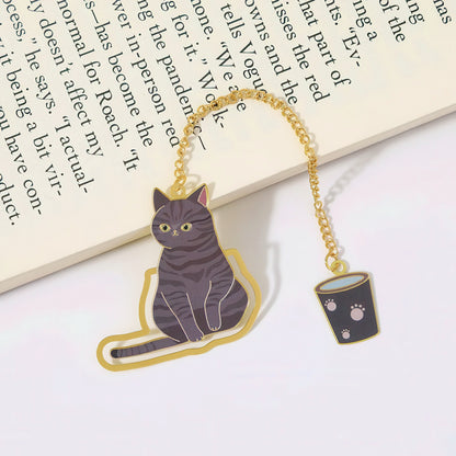 Cute Cat Metal Bookmark