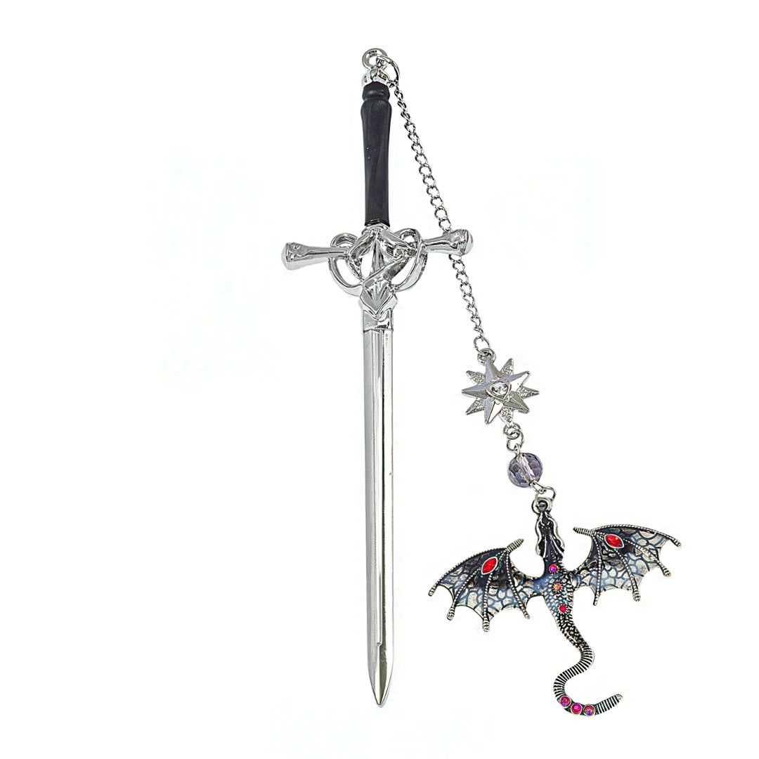 Fourth Wing Sword Shaped Metal Bookmark