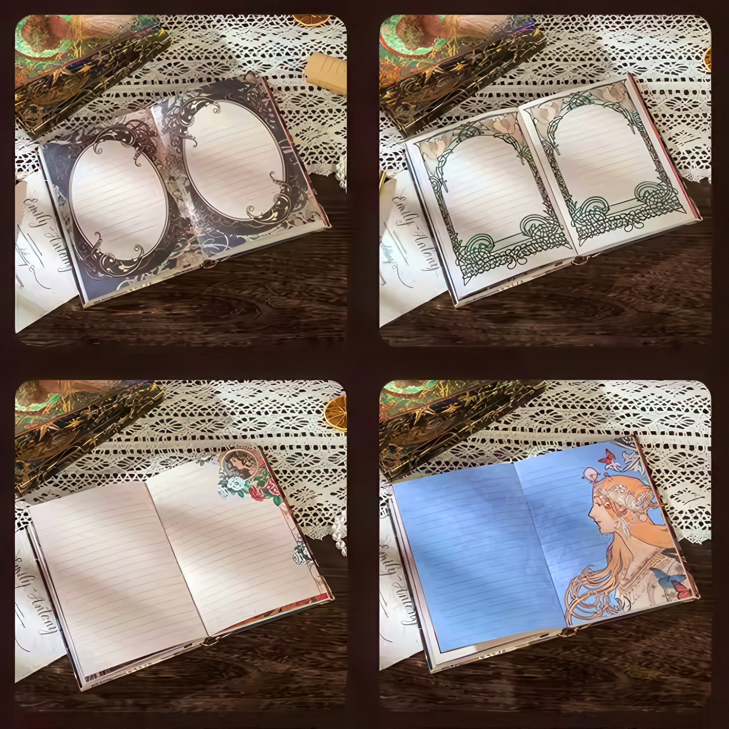 Art Nouveau Style Hardcover Journal