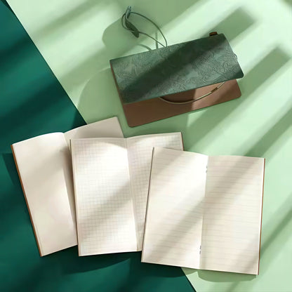 Morandi Color Floral Embossed Notebook